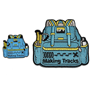 Making Tracks Backpack Patch and Pin Set