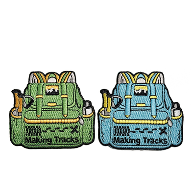 Making Tracks Backpack Patch and Pin Set