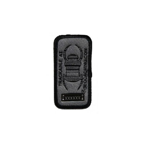 Geocaching Travel Bug® Patch - Charcoal