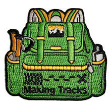 Making Tracks Backpack Patch and Pin Set