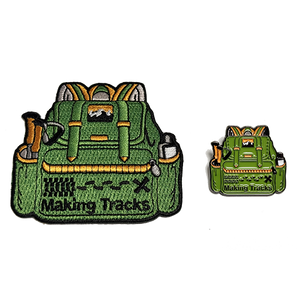 Making Tracks Backpack Patch and Pin Set