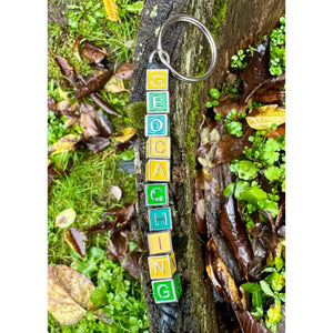 Geocaching Blocks Keychain